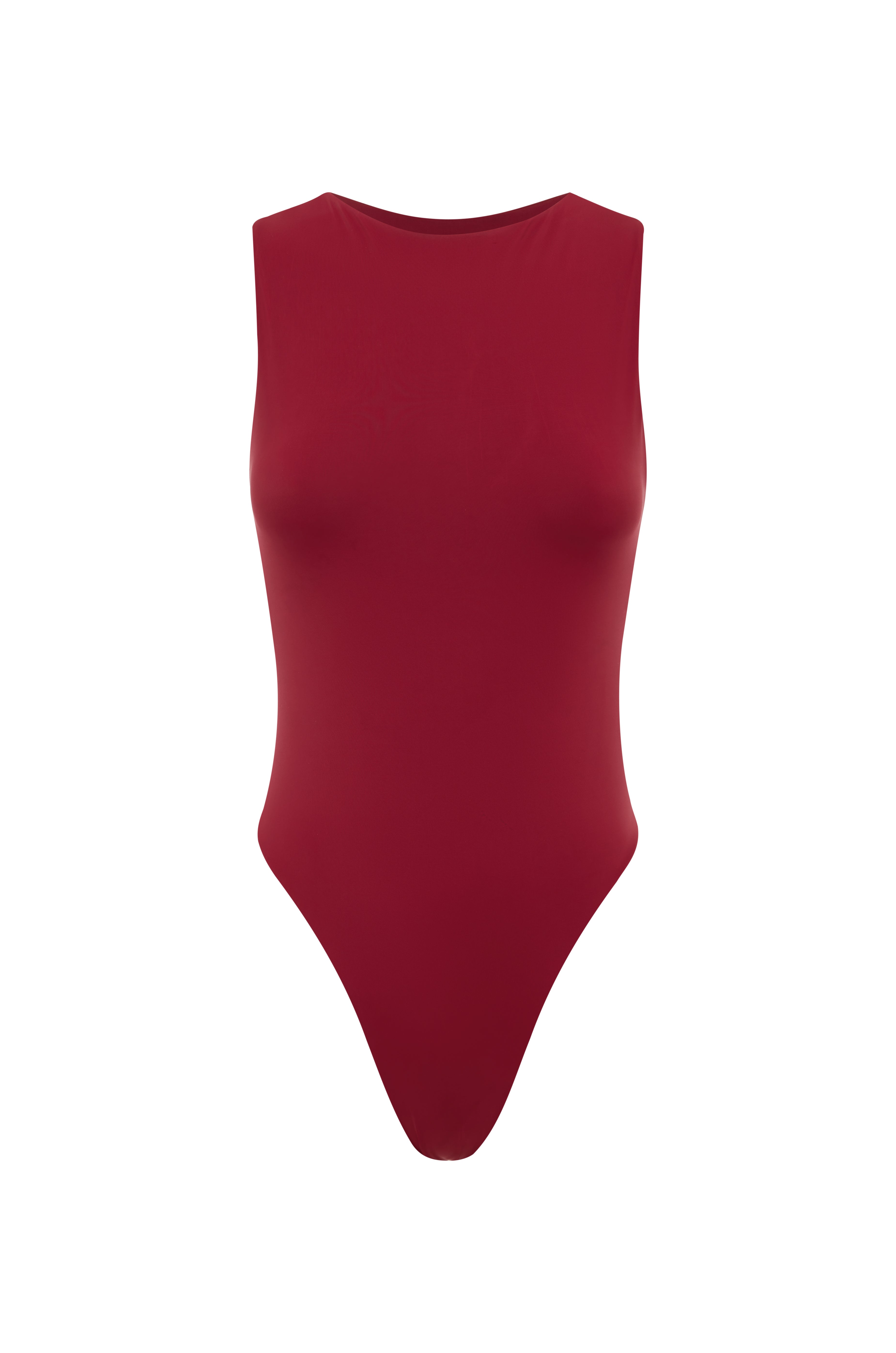 Front shot of one-piece swimsuit on a white background
