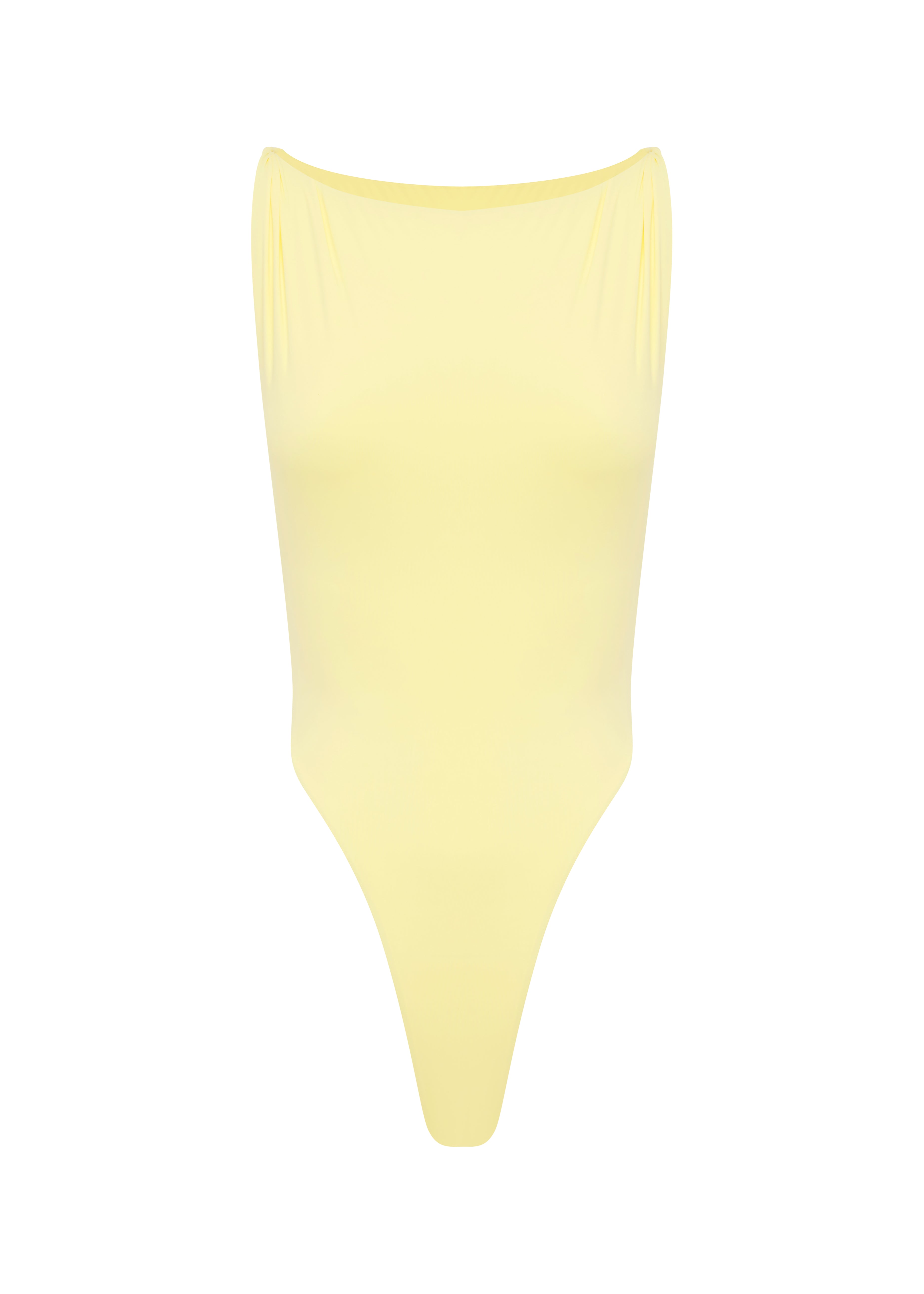 Yellow swimsuit on a white background