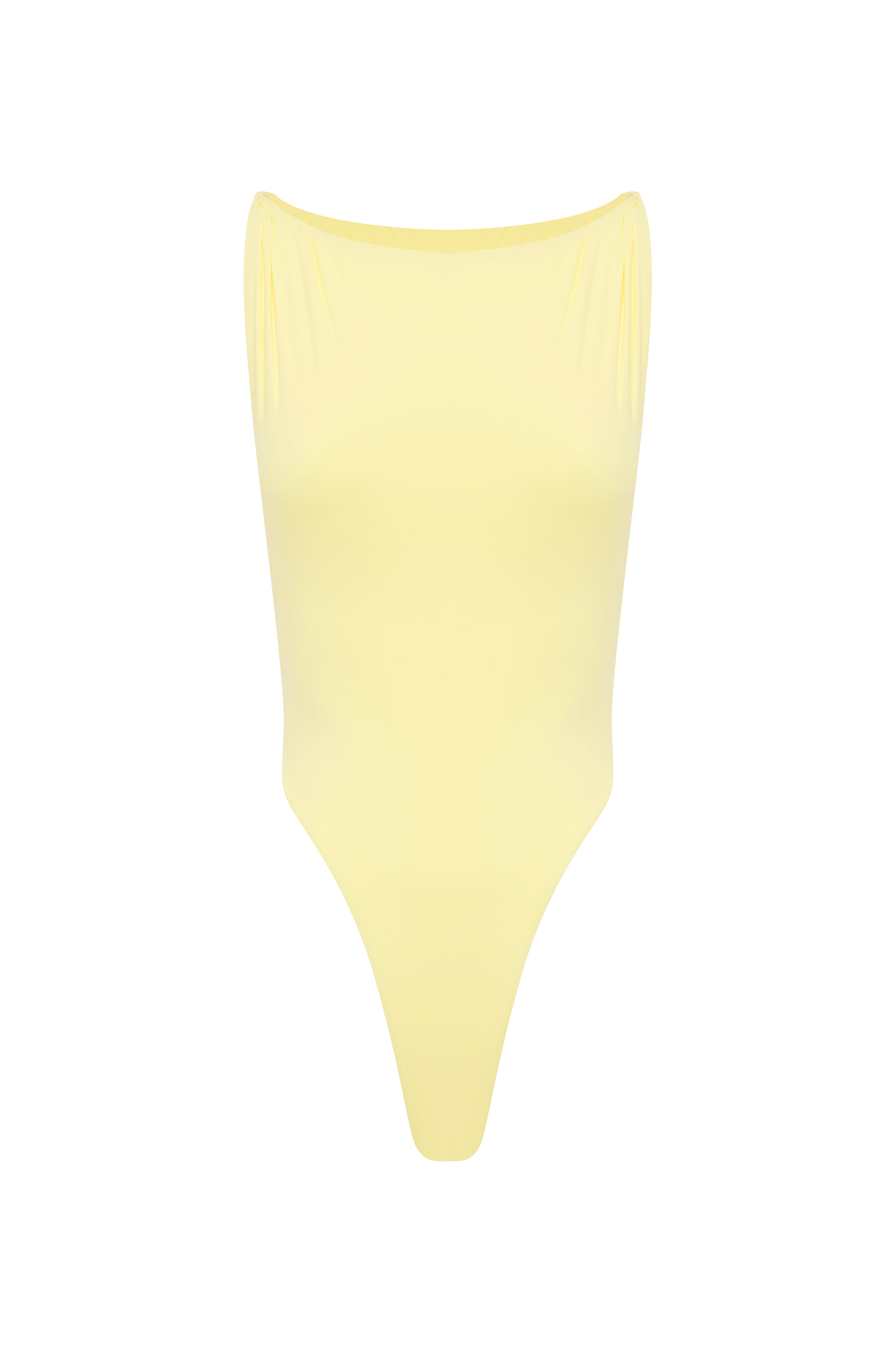 Yellow swimsuit on a white background