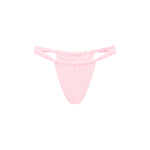 Pink bikini bottom on a white background