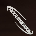 Close up shot of logo featured on the pants.