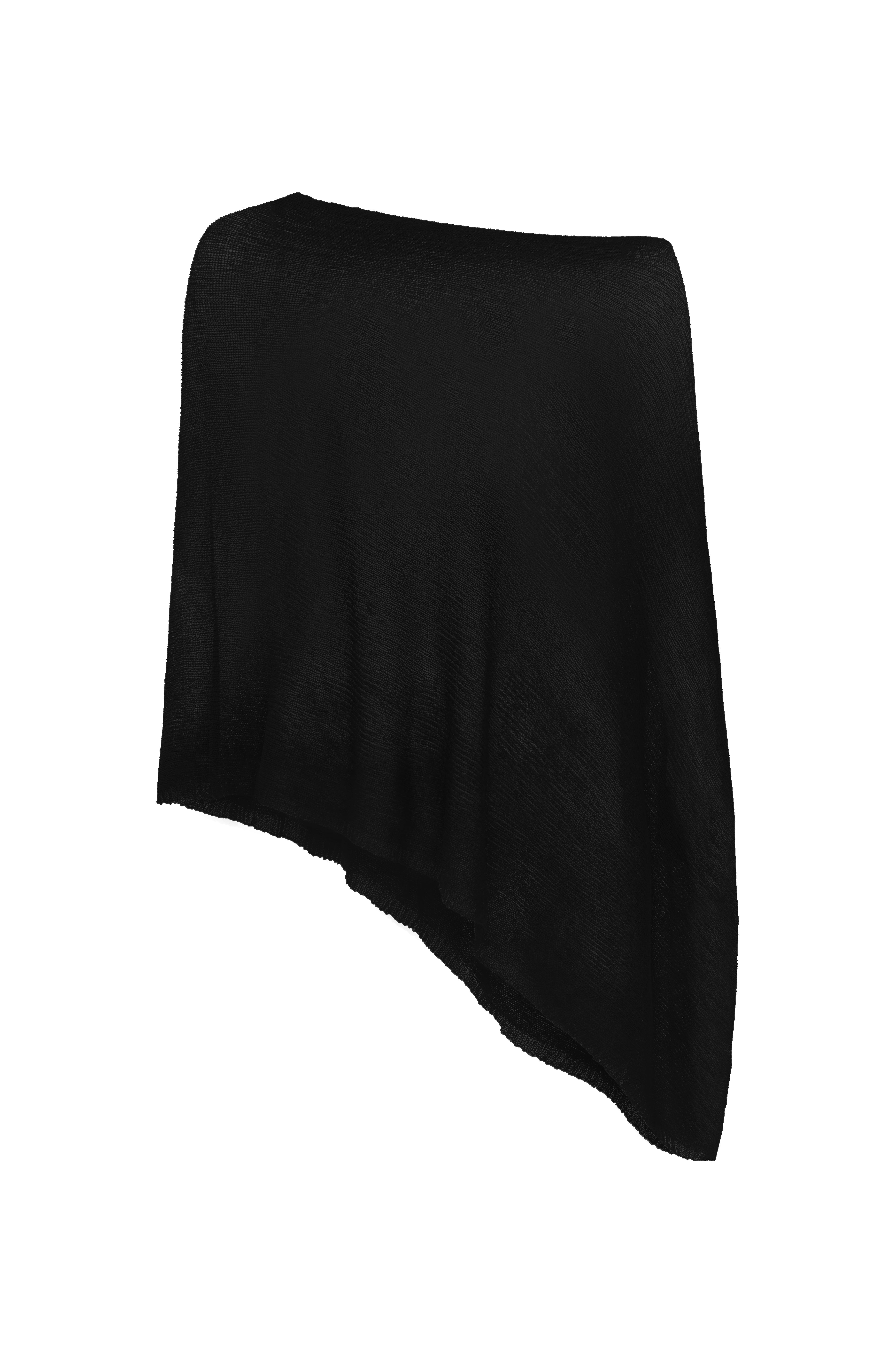 Black cape on a white background.