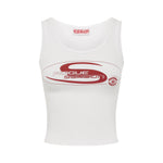 White tank top with red 'ROGUESEASON' logo on a white background.