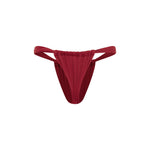 Red bikini bottom on a white background