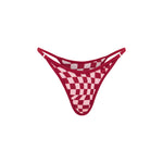 Red checkered thong on a white background