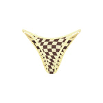 Checkered bikini bottom on a white background