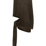 Brown sarong and cape on a white background