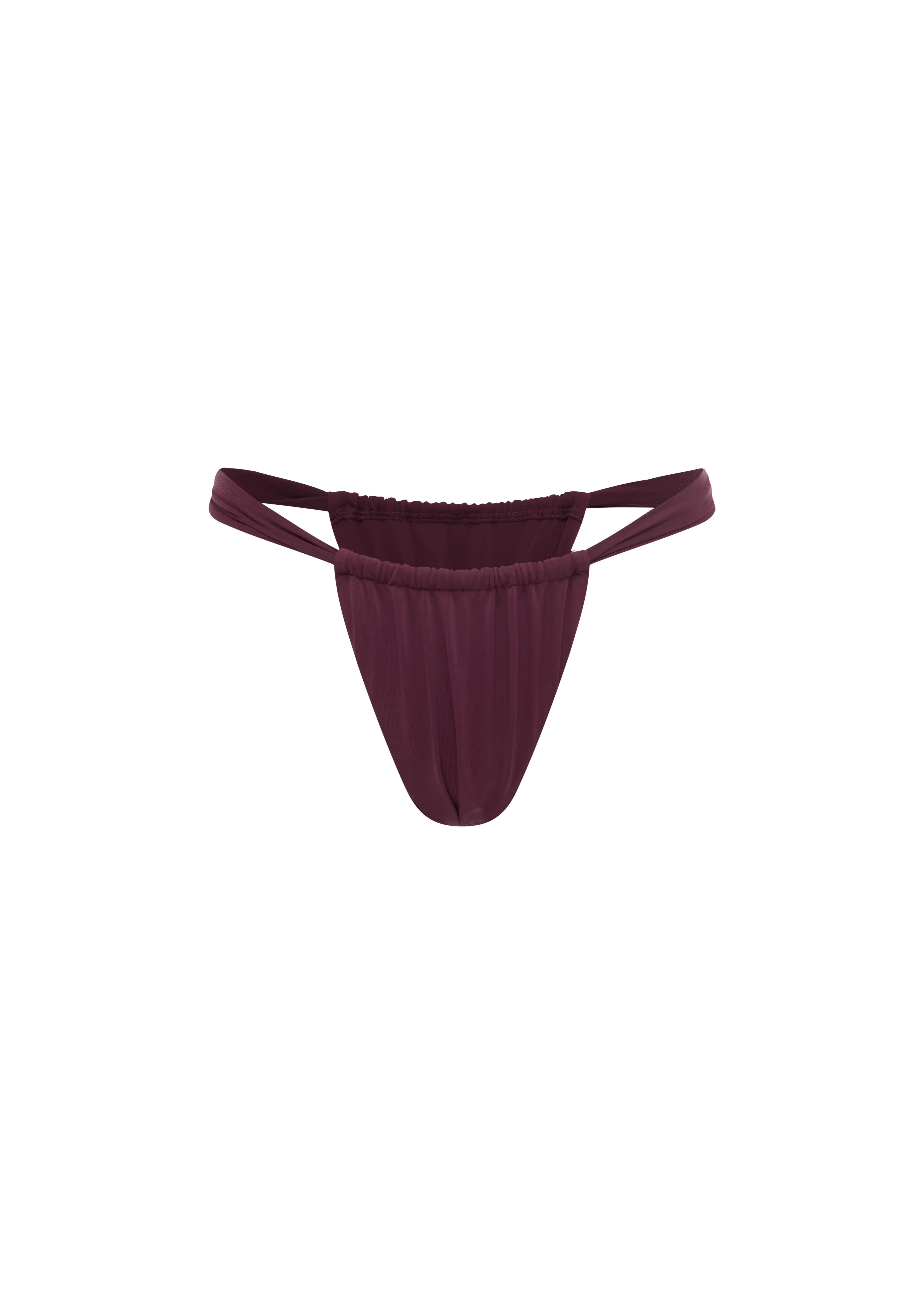 Deep Purple bikini bottom on a white background