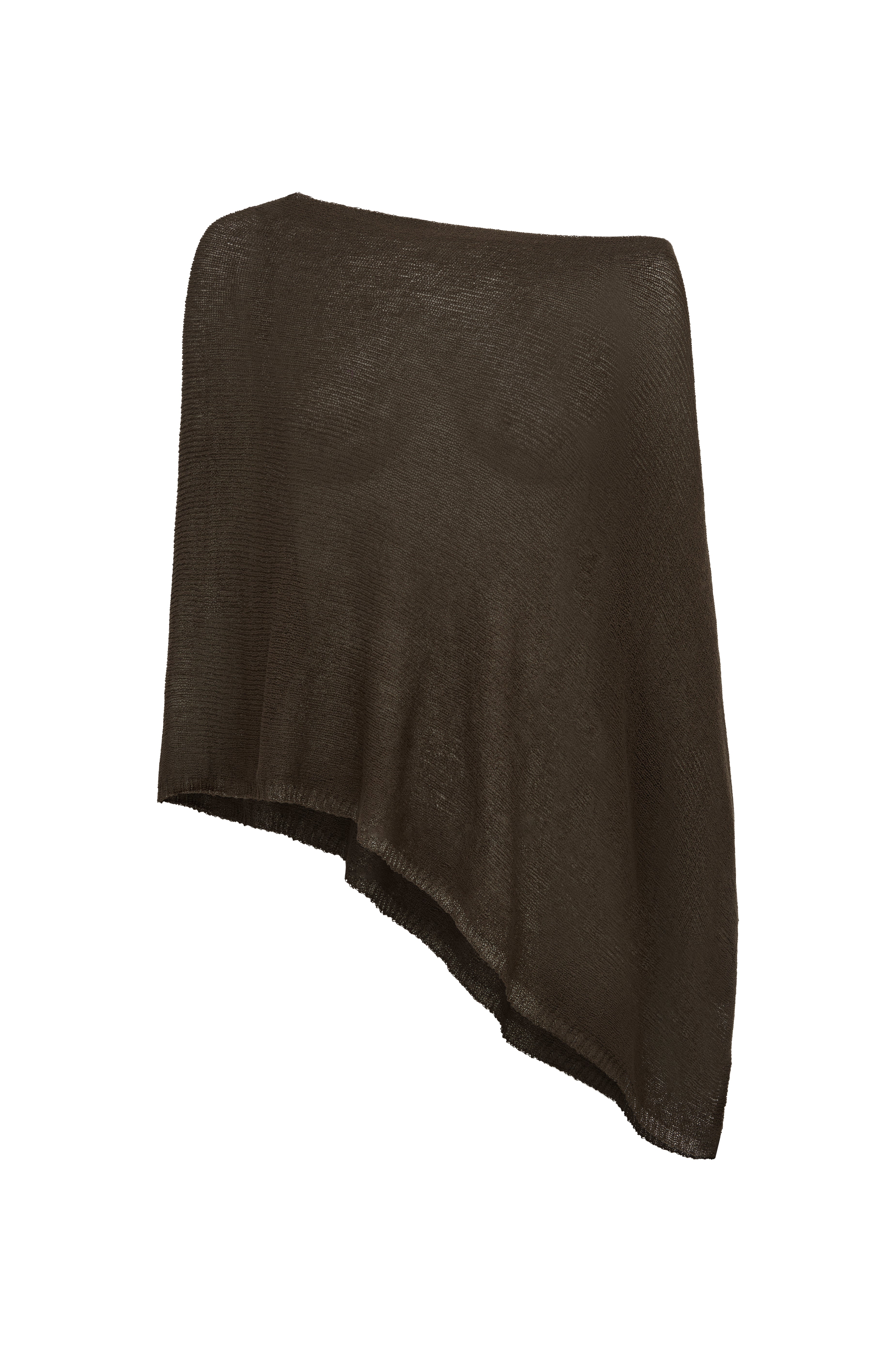 Brown poncho on a white background