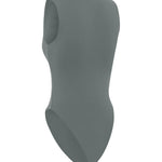 Cut out of charcoal one piece swimsuit.