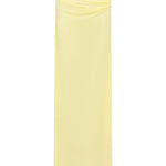Yellow sheer maxi skirt on a white background