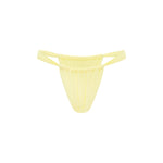 Yellow bikini bottom on a white background