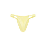 Yellow bikini bottom on a white background