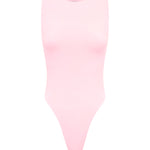 Pink swimsuit on a white background