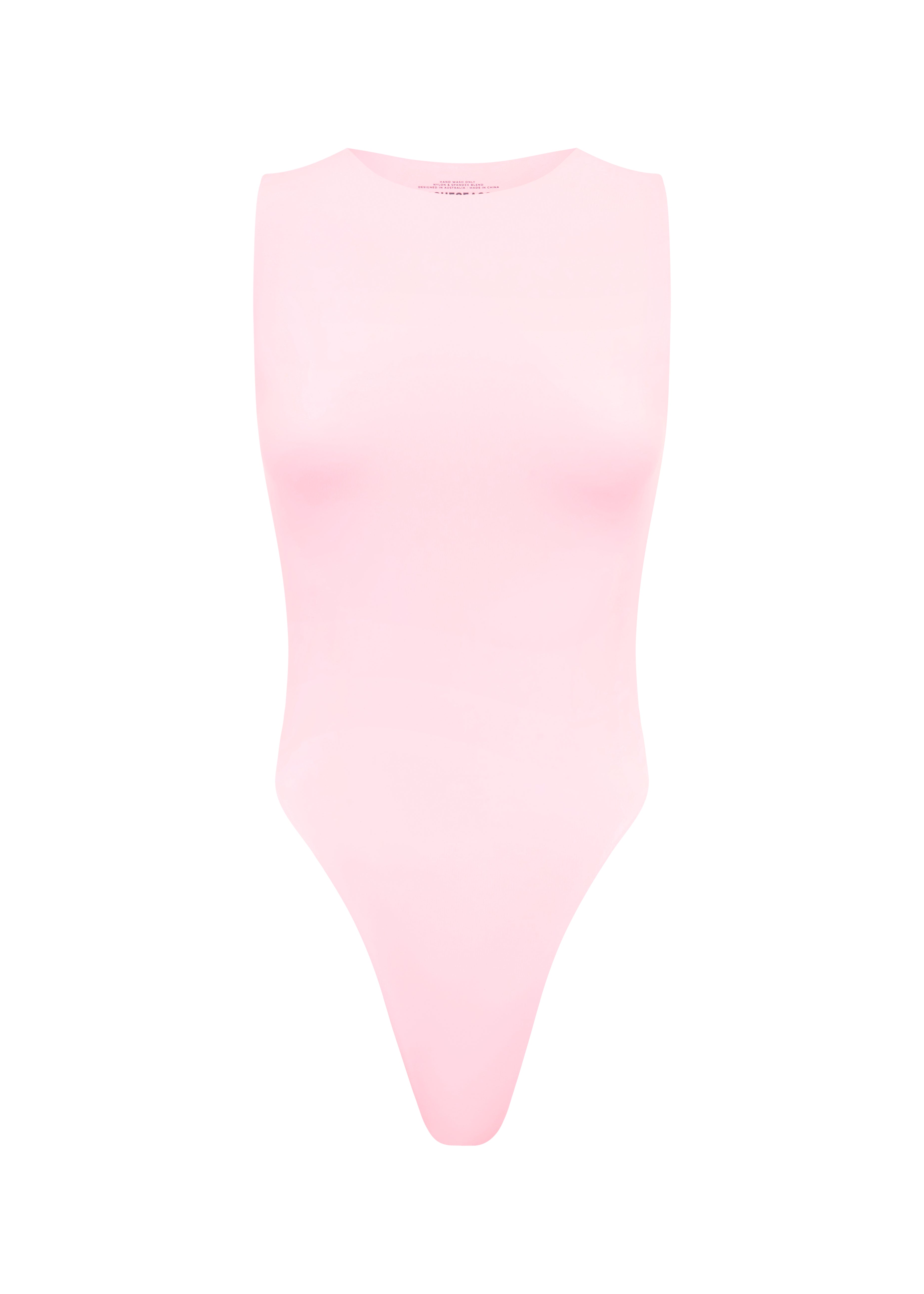 Pink swimsuit on a white background