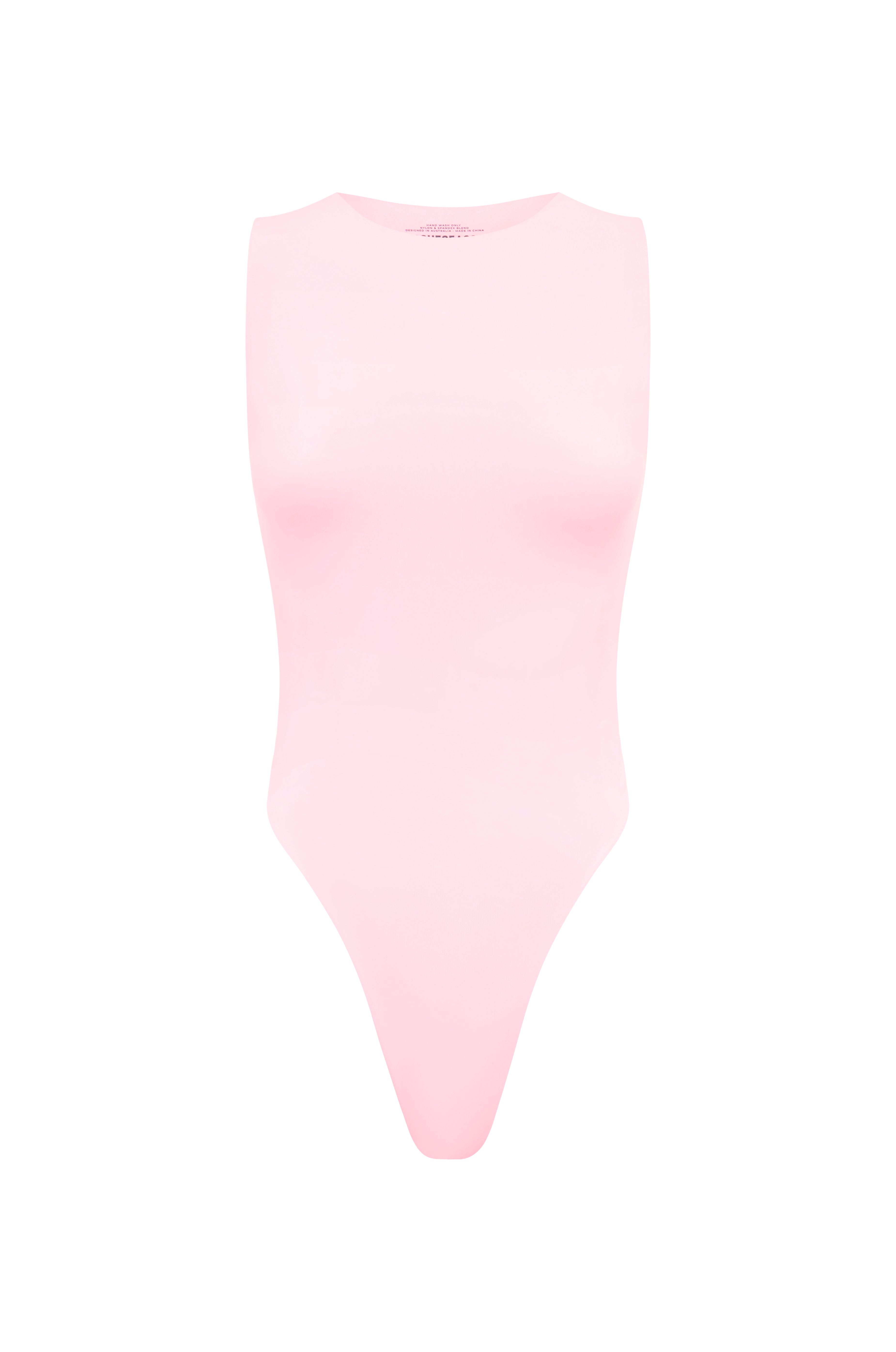 Pink swimsuit on a white background
