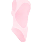 Pink swimsuit on a white background