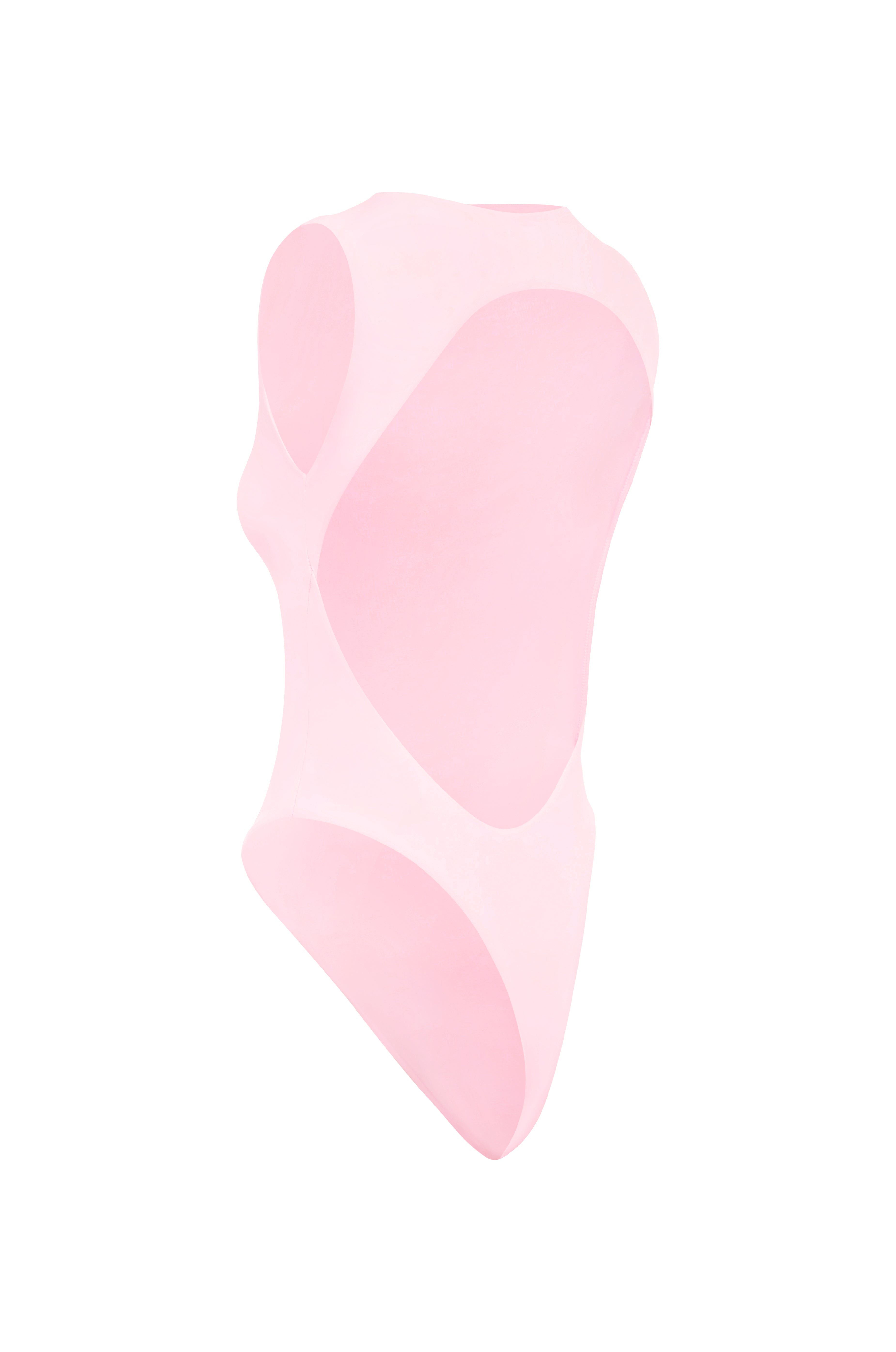 Pink swimsuit on a white background