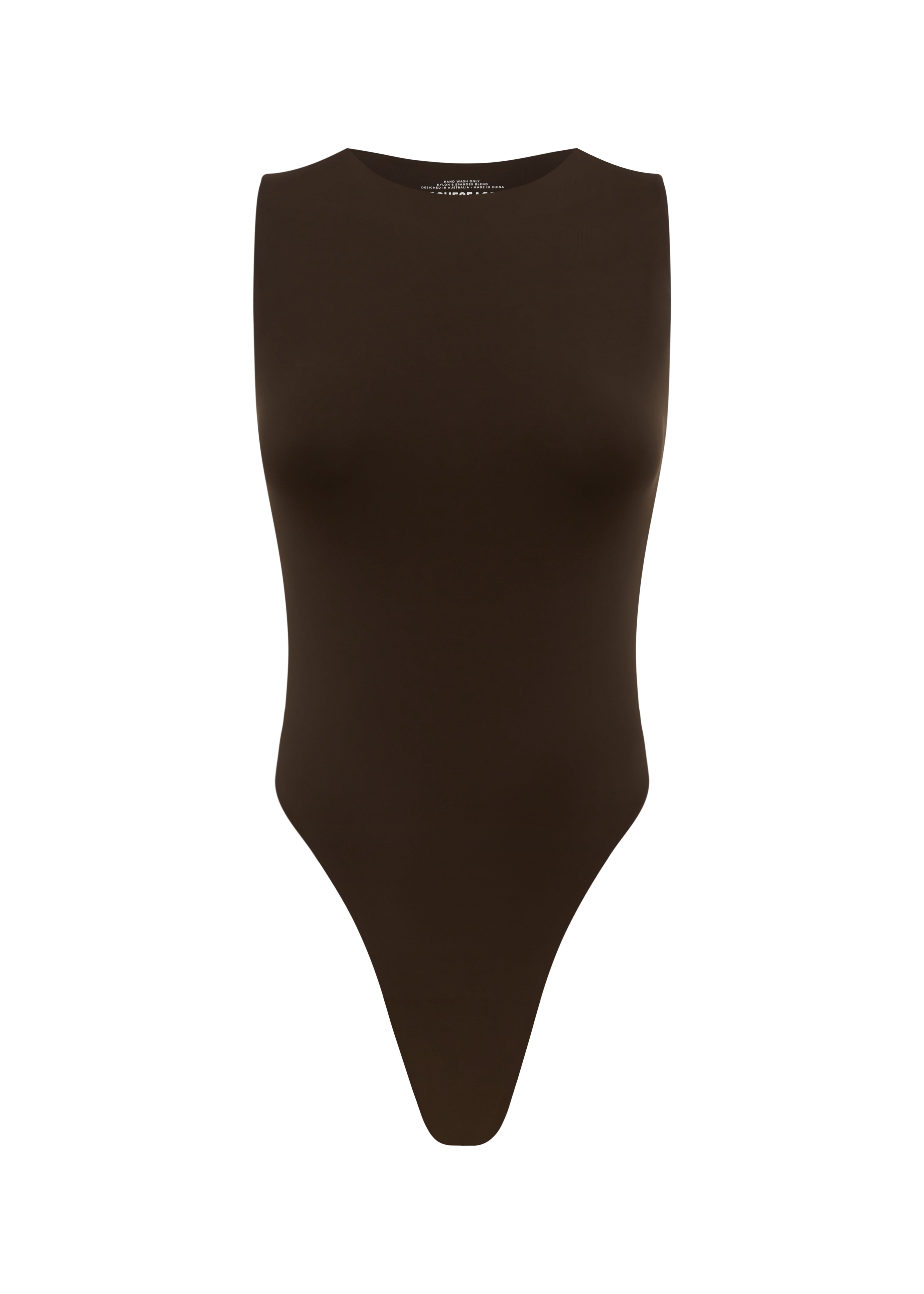 Brown bodysuit on a white background