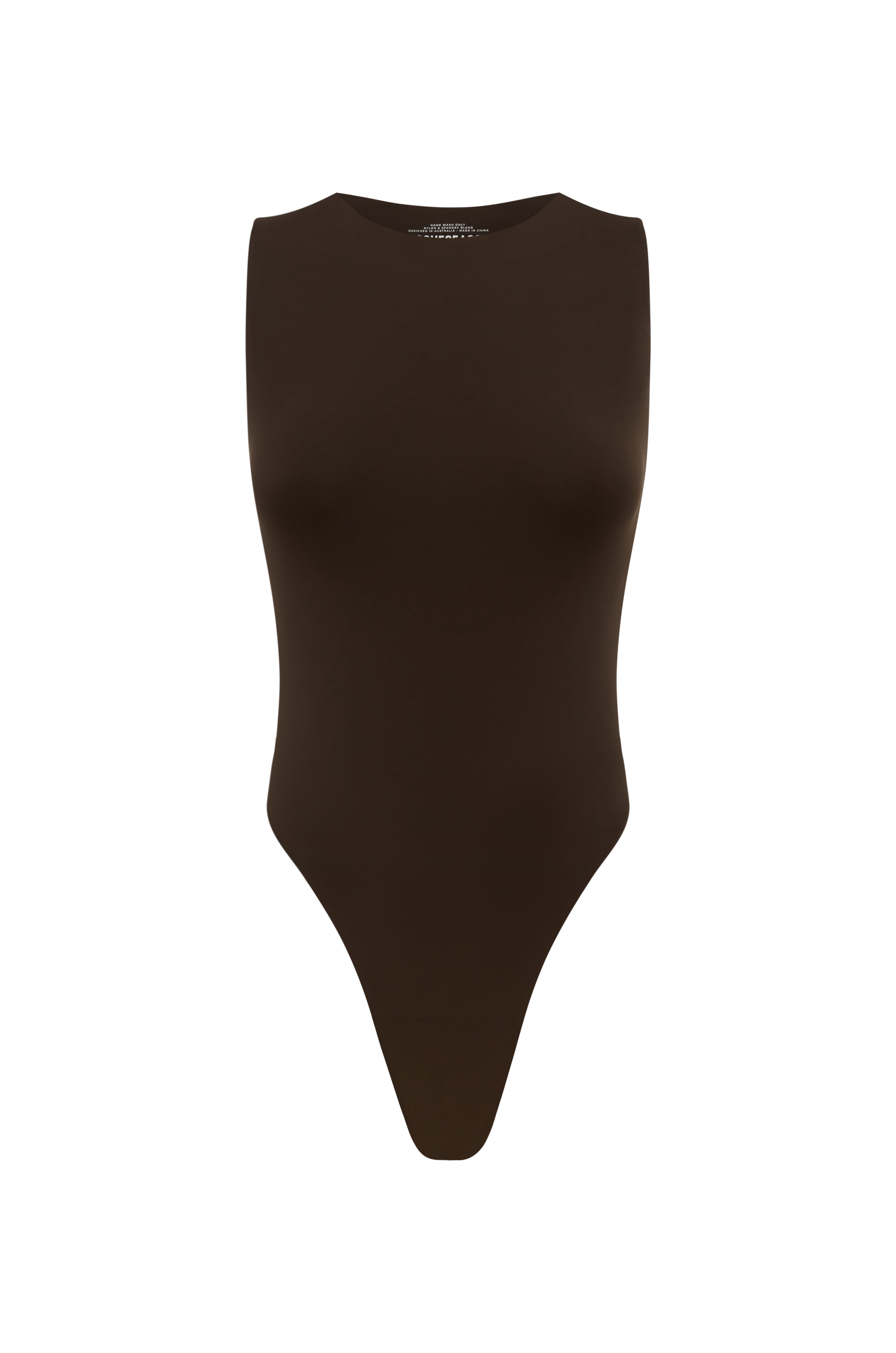 Brown bodysuit on a white background
