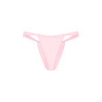 Pink bikini bottom on a white background