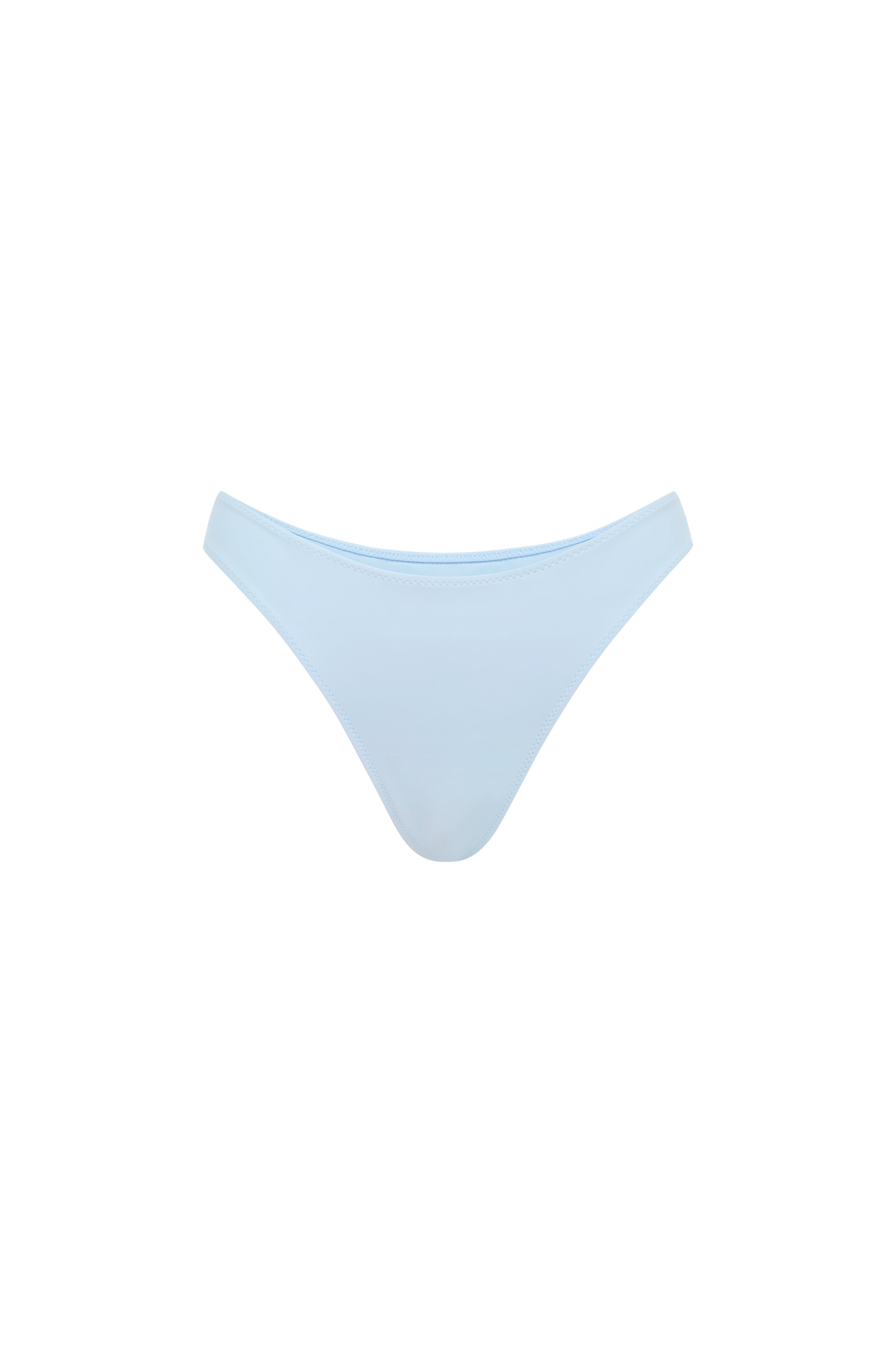Baby blue bikini bottoms shown against a solid white background.
