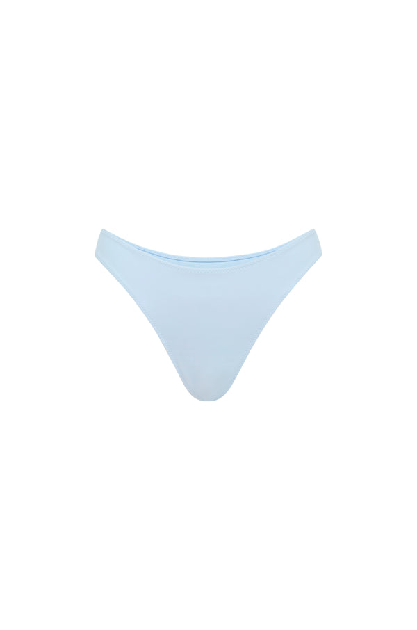 Baby blue bikini bottoms shown against a solid white background.