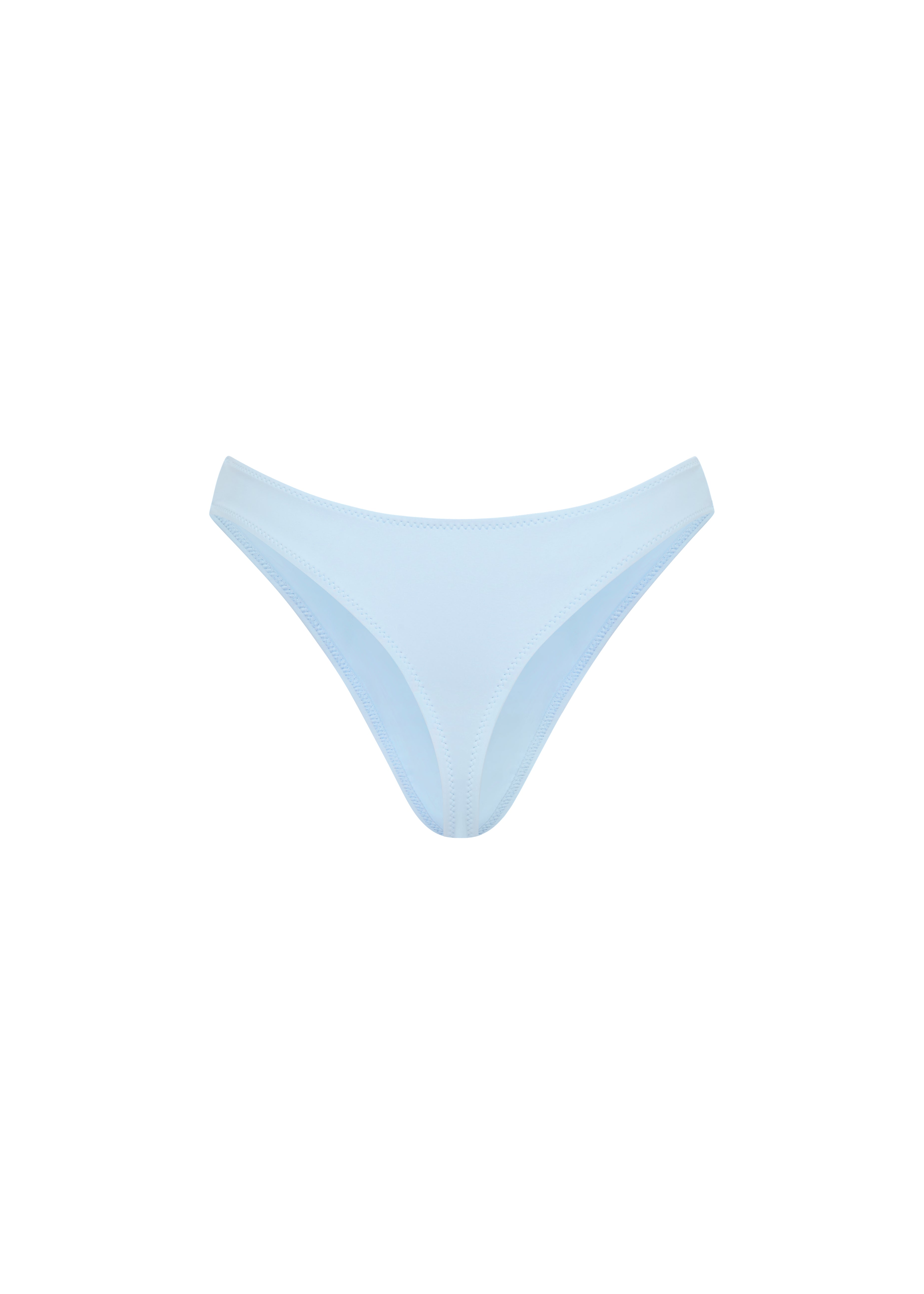 Baby blue bikini bottoms shown against a solid white background.